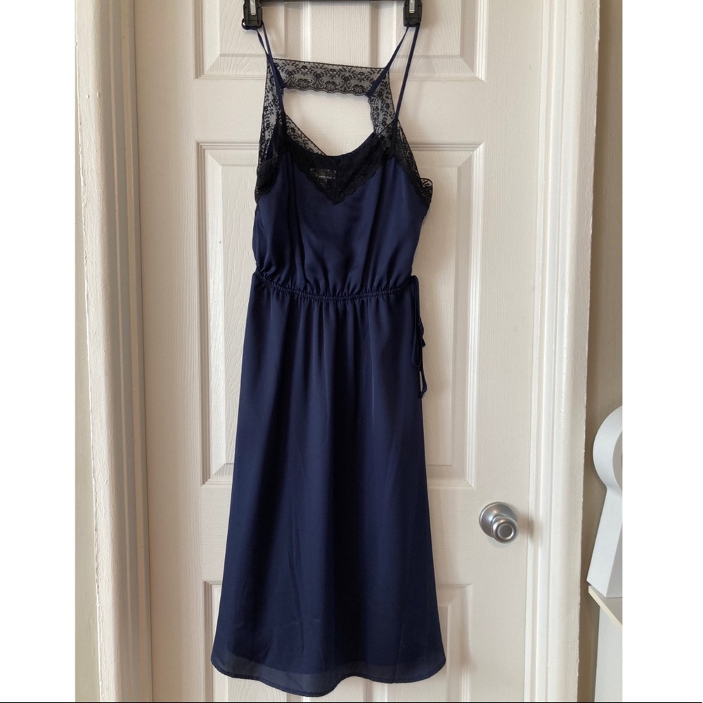 Strappy blue midi dress